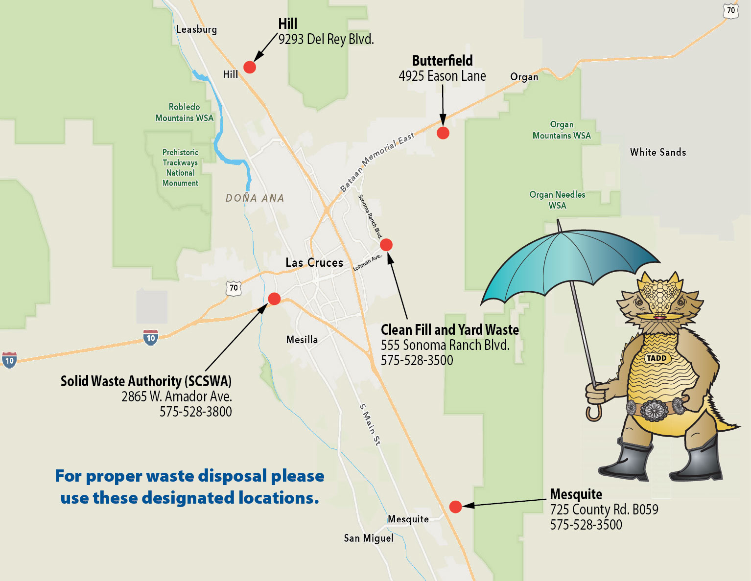 Waste Disposal Locations Map